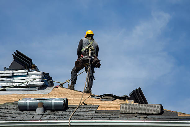 Professional Storm Damage Roof Repair technician working in West Park, CA